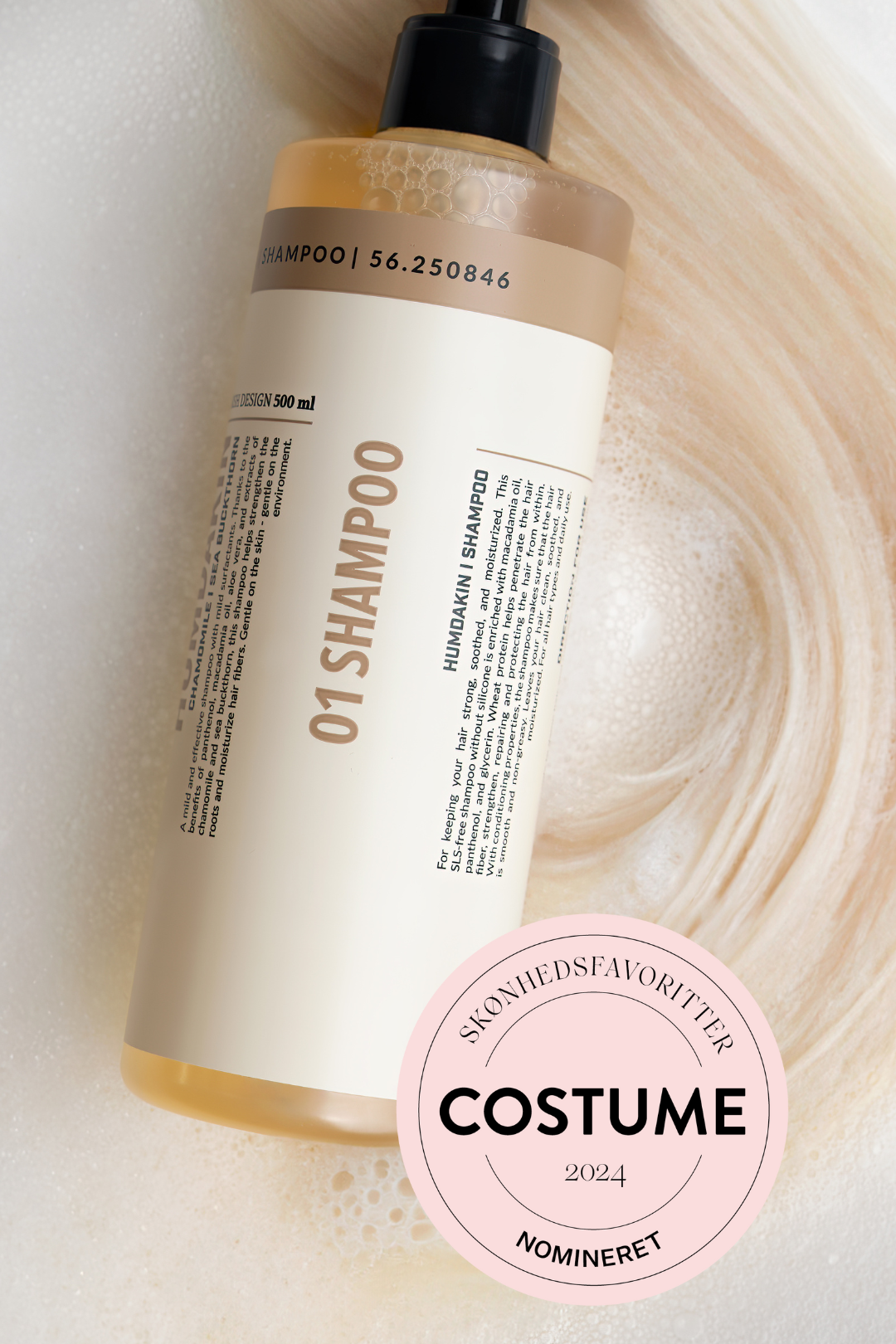 01 Shampoo, Chamomile and Sea Buckthorn - 500 ml.